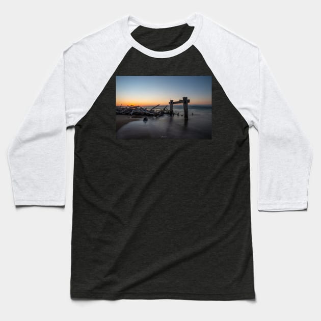 Cattle Jetty, Observatory Point, Point Nepean, Portsea, Mornington Peninsula, Victoria, Australia. Baseball T-Shirt by VickiWalsh